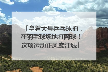 拿着大号乒乓球拍，在羽毛球场地打网球！这项运动正风靡江城