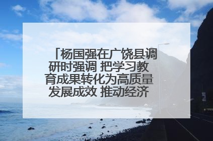杨国强在广饶县调研时强调 把学习教育成果转化为高质量发展成效 推动经济稳健向好进中提质