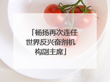 杨扬再次连任世界反兴奋剂机构副主席