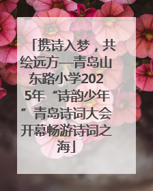 携诗入梦，共绘远方—青岛山东路小学2025年“诗韵少年”青岛诗词大会开幕畅游诗词之海