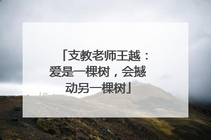 支教老师王越：爱是一棵树，会撼动另一棵树