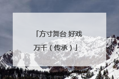 方寸舞台 好戏万千（传承）