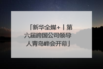 新华全媒+丨第六届跨国公司领导人青岛峰会开幕