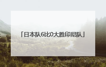 日本队6比0大胜印尼队