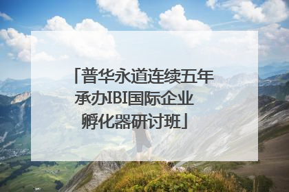 普华永道连续五年承办IBI国际企业孵化器研讨班