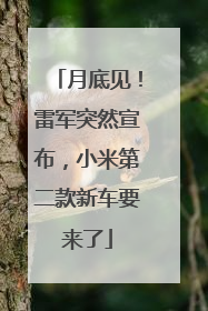 月底见！雷军突然宣布，小米第二款新车要来了