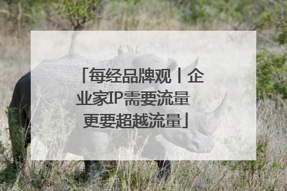 每经品牌观丨企业家IP需要流量 更要超越流量