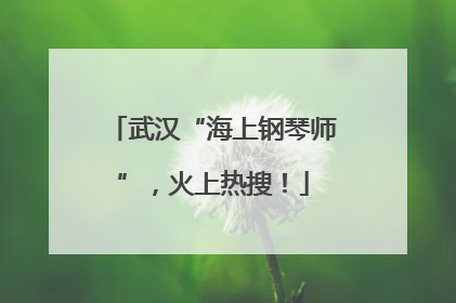 武汉“海上钢琴师”，火上热搜！