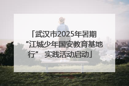 武汉市2025年暑期“江城少年国安教育基地行” 实践活动启动