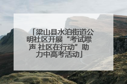 梁山县水泊街道公明社区开展“考试噤声 社区在行动”助力中高考活动