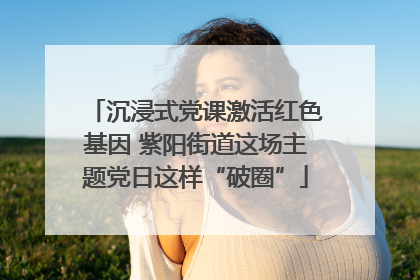 沉浸式党课激活红色基因 紫阳街道这场主题党日这样“破圈”