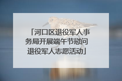 河口区退役军人事务局开展端午节慰问退役军人志愿活动