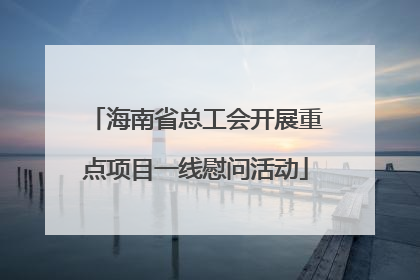 海南省总工会开展重点项目一线慰问活动