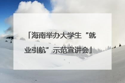 海南举办大学生“就业引航”示范宣讲会