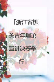 浙江省机关青年理论宣讲决赛举行