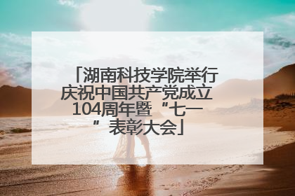 湖南科技学院举行庆祝中国共产党成立104周年暨“七一”表彰大会