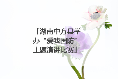 湖南中方县举办“爱我国防”主题演讲比赛