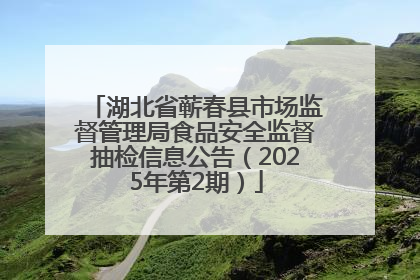 湖北省蕲春县市场监督管理局食品安全监督抽检信息公告（2025年第2期）