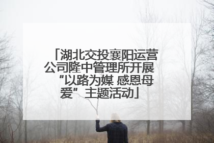 湖北交投襄阳运营公司隆中管理所开展“以路为媒 感恩母爱”主题活动