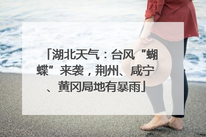 湖北天气：台风“蝴蝶”来袭，荆州、咸宁、黄冈局地有暴雨