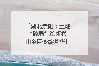 湖北崇阳：土地“破局”绘新卷 山乡巨变绽芳华