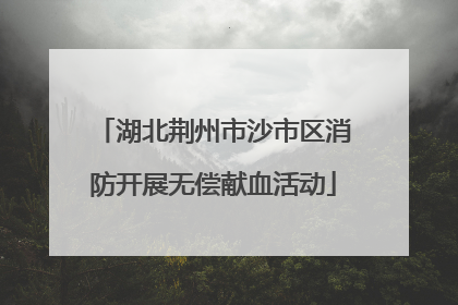 湖北荆州市沙市区消防开展无偿献血活动