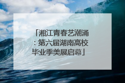 湘江青春艺潮涌：第六届湖南高校毕业季美展启幕