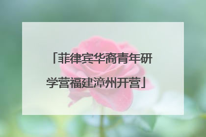 菲律宾华裔青年研学营福建漳州开营