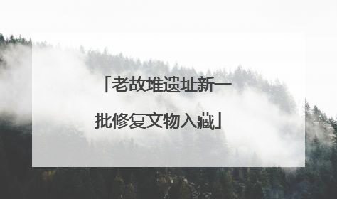 老故堆遗址新一批修复文物入藏