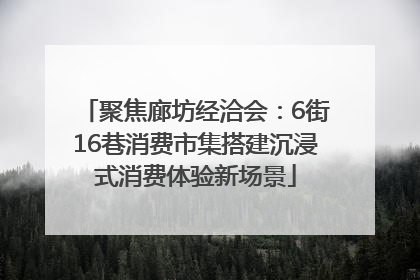 聚焦廊坊经洽会：6街16巷消费市集搭建沉浸式消费体验新场景
