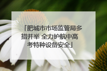 肥城市市场监管局多措并举 全力护航中高考特种设备安全