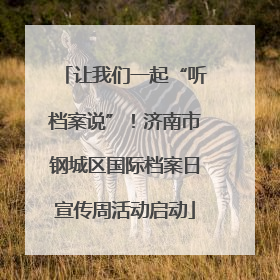 让我们一起“听档案说”！济南市钢城区国际档案日宣传周活动启动