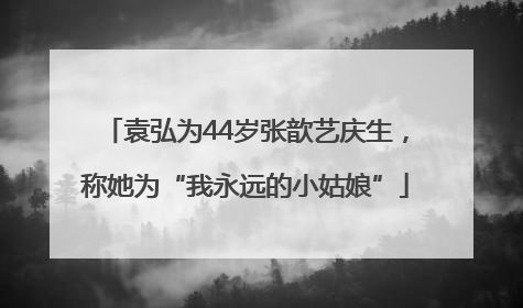 袁弘为44岁张歆艺庆生，称她为“我永远的小姑娘”