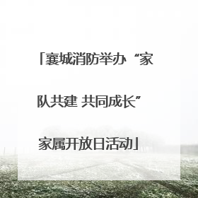 襄城消防举办“家队共建 共同成长”家属开放日活动