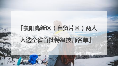 襄阳高新区（自贸片区）两人入选全省首批特级技师名单