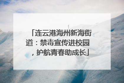 连云港海州新海街道：禁毒宣传进校园，护航青春助成长