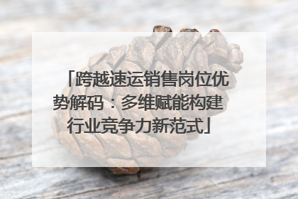 跨越速运销售岗位优势解码：多维赋能构建行业竞争力新范式