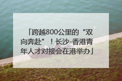跨越800公里的“双向奔赴”！长沙-香港青年人才对接会在港举办