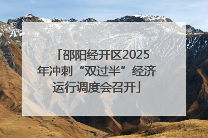 邵阳经开区2025年冲刺“双过半”经济运行调度会召开