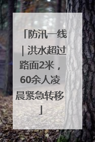 防汛一线｜洪水超过路面2米，60余人凌晨紧急转移