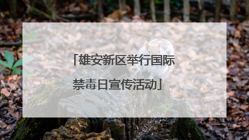 雄安新区举行国际禁毒日宣传活动