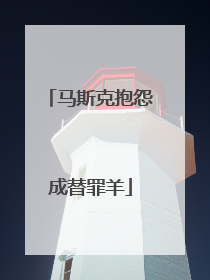马斯克抱怨成替罪羊