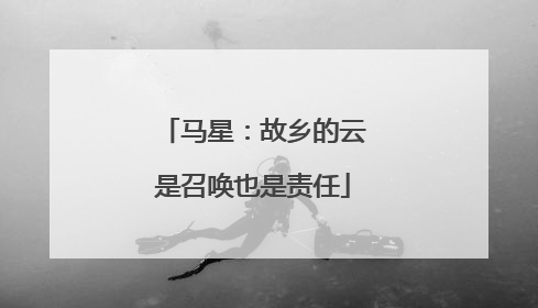 马星：故乡的云是召唤也是责任