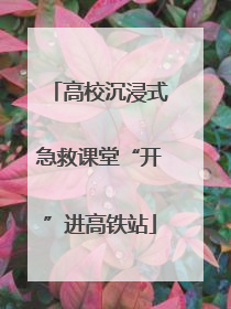 高校沉浸式急救课堂“开”进高铁站