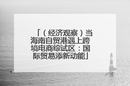 （经济观察）当海南自贸港遇上跨境电商综试区：国际贸易添新动能