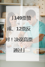149票赞成、12票反对！决议高票通过