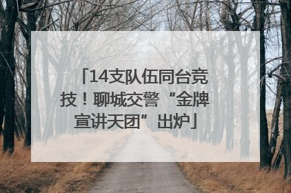 14支队伍同台竞技！聊城交警“金牌宣讲天团”出炉