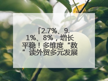 2.7%、9.1%、8%，增长平稳！多维度“数”读外贸多元发展、综合优势明显