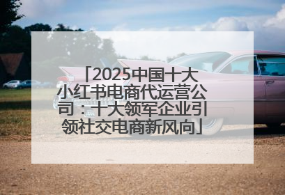 2025中国十大小红书电商代运营公司：十大领军企业引领社交电商新风向