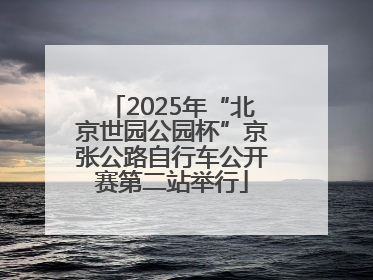 2025年“北京世园公园杯”京张公路自行车公开赛第二站举行